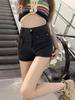 Secret Woman Slim Jam Denim Shorts Ladies Casual Regular Short