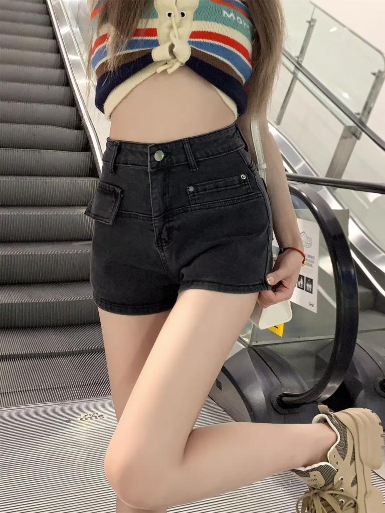Secret Woman Slim Jam Denim Shorts Ladies Casual Regular Short