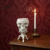 Горшки для суккулентов Мини-горшок в виде готического черепа 3D-печать Жуткий цветочный горшок Держатели для растений Контейнер для растений Настольное украшение для Хэллоуина