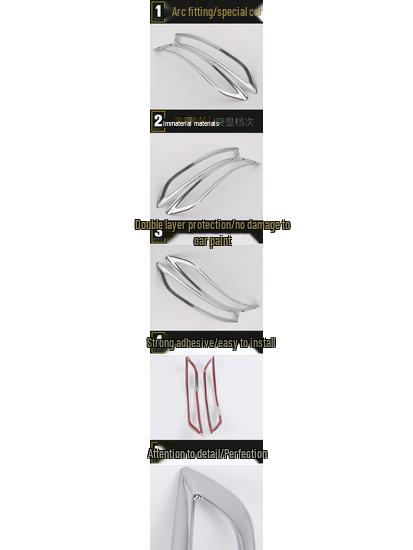 17 A3 Задний противотуманный фонарь Декоративная рамка - Задний фонарь Крышка багажника Яркое кольцо Накладка Автоаксессуар