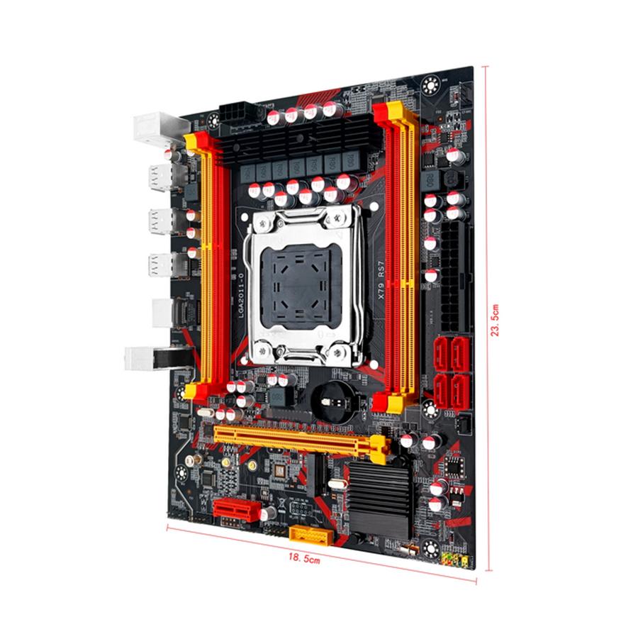 X79 Desktop Motherboard LGA 2011 Support Intel Xeon E5 V1&V2 Processor DDR3 ECC