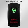 Waterproof LED Rocker Switch for Boat RV Truck | Green/Red Light 12V/24V ON-OFF/ON-OFF-ON for Exhaust Heat AC Lights