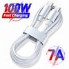 7A 100W Fast Charging Cable For Samsung S24 Xiaomi 14 Ultra Plus Huawei 1M 2M USB To Type C Quick Charger Data Phone Accessories