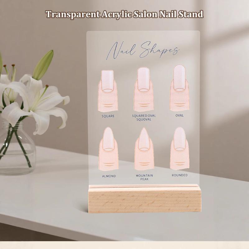 Acrylic Nail Art Signboard Nail Shapes Display Rack Wearing Armor Display Board Artwork Rack Nail Display Stand