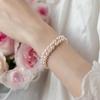 Natural Freshwater Pearl Bracelet for Women - Strong Luster, Elastic, Vintage, Versatile, Advanced Beaded Design