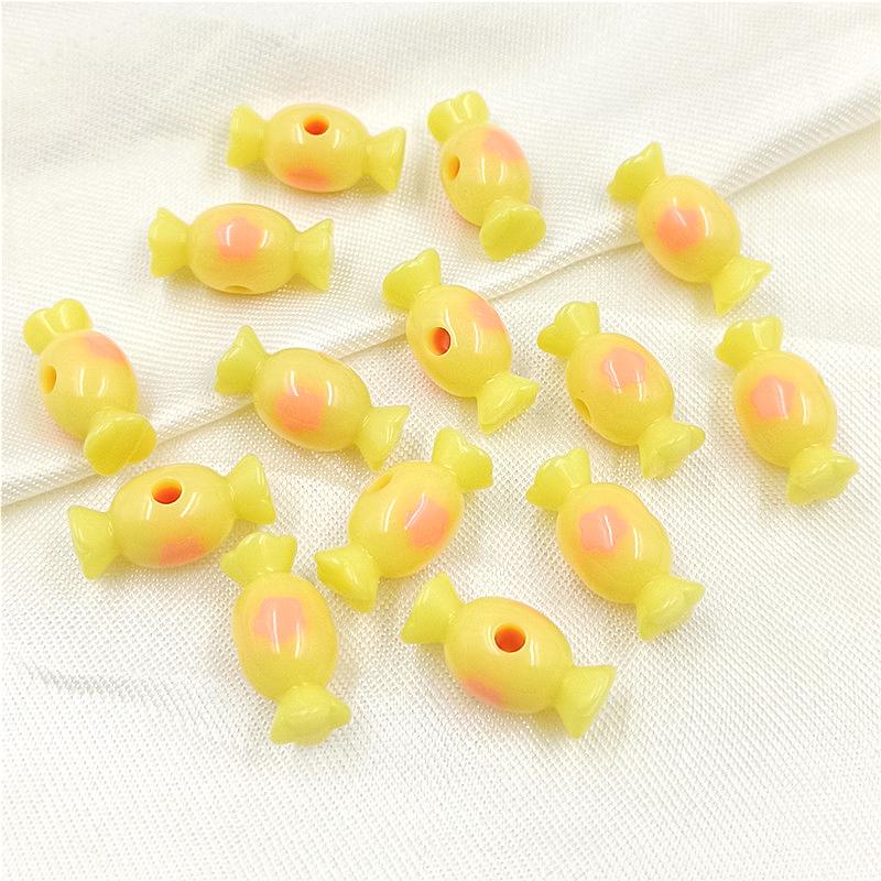 Ручная работа для изготовления браслета, ожерелья, модных цветочных конфетных бусин, материалов для самостоятельного изготовления ювелирных изделий, 10 шт., аксессуары, акриловое вертикальное отверстие