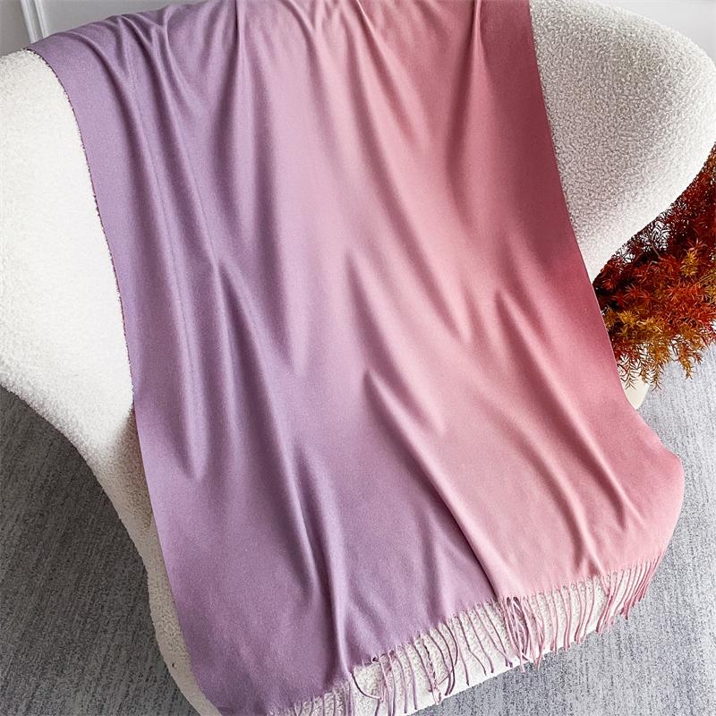 New 40 Color Winter Scarf for Women Long Warm Cashmere Scarves Hijab Solid Lady Shawl Wrap Pashmina Bandana Stoles 70X190Cm