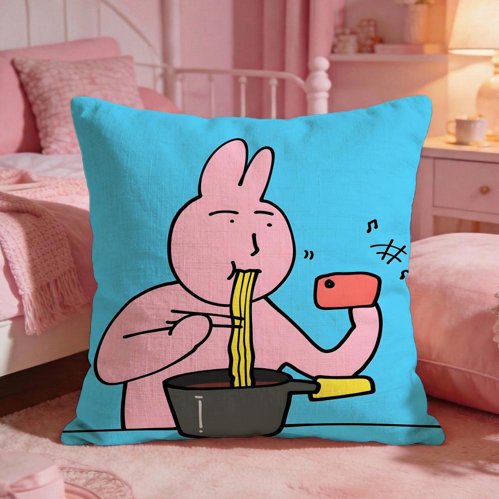 My Ffriends Rabbit Cute Cushion Cover Premium Comfort Reversible Pillow Cove Two In One Design For Any Room Car Interior