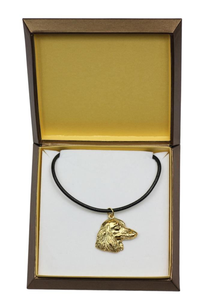 Dachshund – Dog necklace in gift box, gold-plated pendant for dog fan | Art-Dog