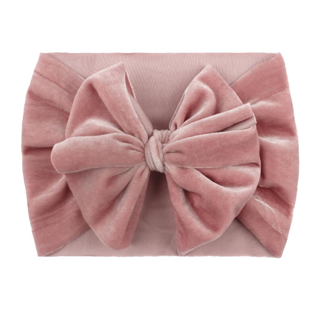 Kids Newborn Girls Baby Solid Headband Hair Band Bow Accessories Headwears