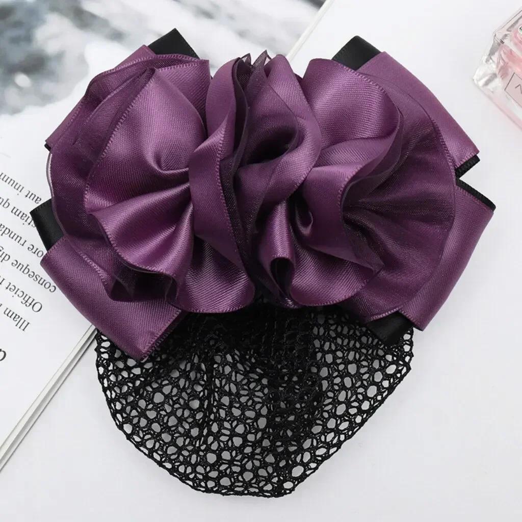 2-Pack Ladies Crochet Mesh Bun Cover - Snood Hair Net for Dance & Headwear Accessories