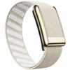 Whoop 5.0 Nylon Elastic Sport Band with Shiny Metal Frame (Gold/Silver)