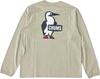 Футболка с длинным рукавом и принтом на спине Booby Logo CH01-2304 (М, G057 Серовато-бежевый)