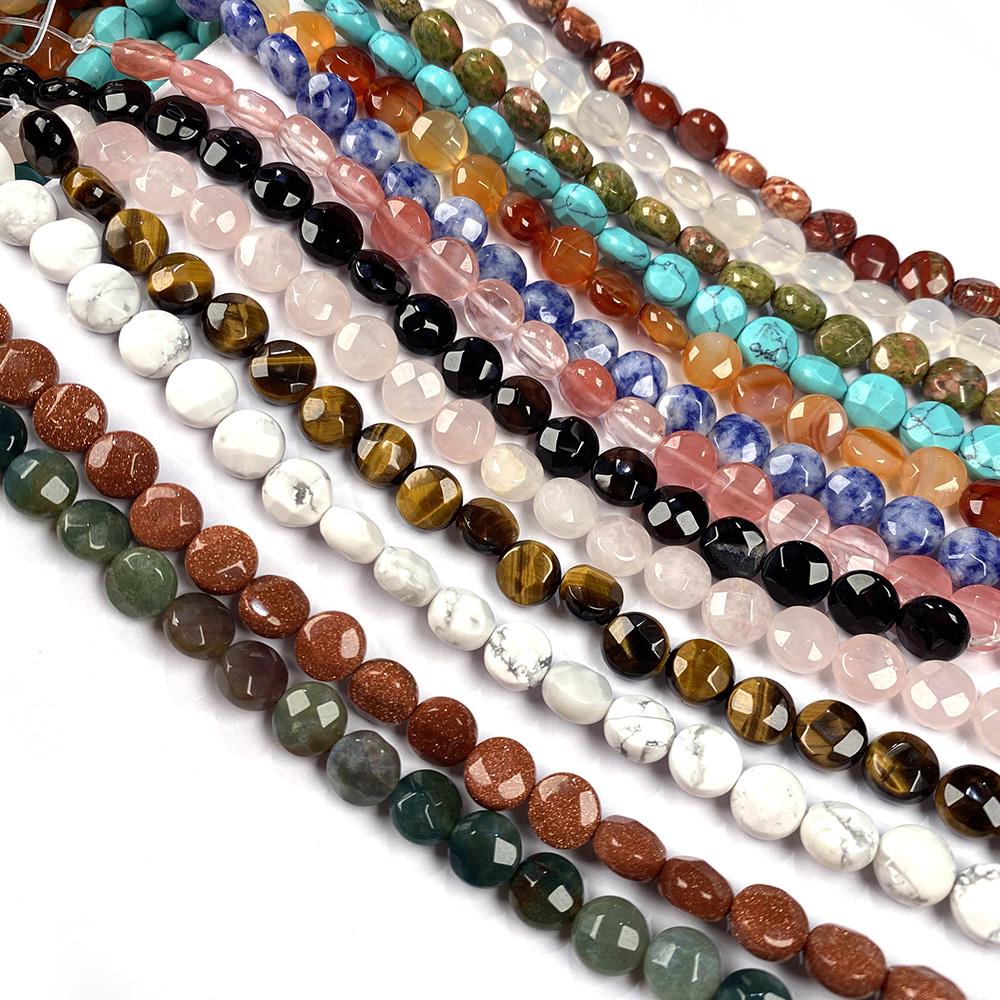 Бусины из натурального камня розовый кварц/унакит граненые бусины для изготовления ювелирных изделий DIY ожерелье браслет серьги аксессуар