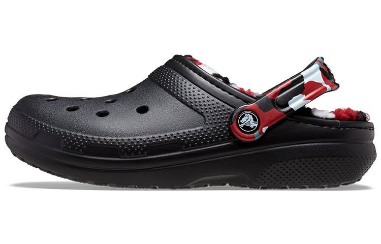 Crocs Классические утепленные кроксы 'Черный и Красный' 208047-063