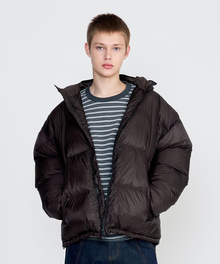 Juan Homme Micro Ripstop Duck Down Padded Jacket (Brown)