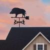 Wild Boar Weather Vane Metal Boar Silhouette Wind Vane Garden