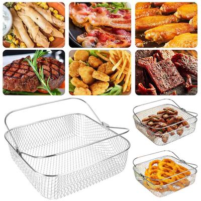 Квадратная корзина для фритюрницы COSORI 5.8QT/для Instant Vortex 6QT, сменная корзина из нержавеющей стали с ручкой, можно мыть в посудомоечной машине