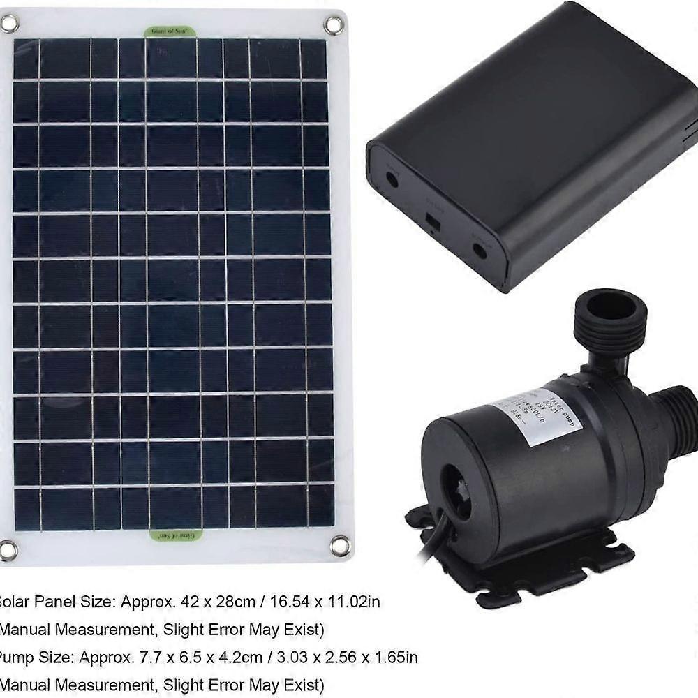 Solar Water Pump KIT: DC Brushless Submersible Water Pump with 50W Solar Panel for Solar Fountain, Fish Pond, and Aquarium