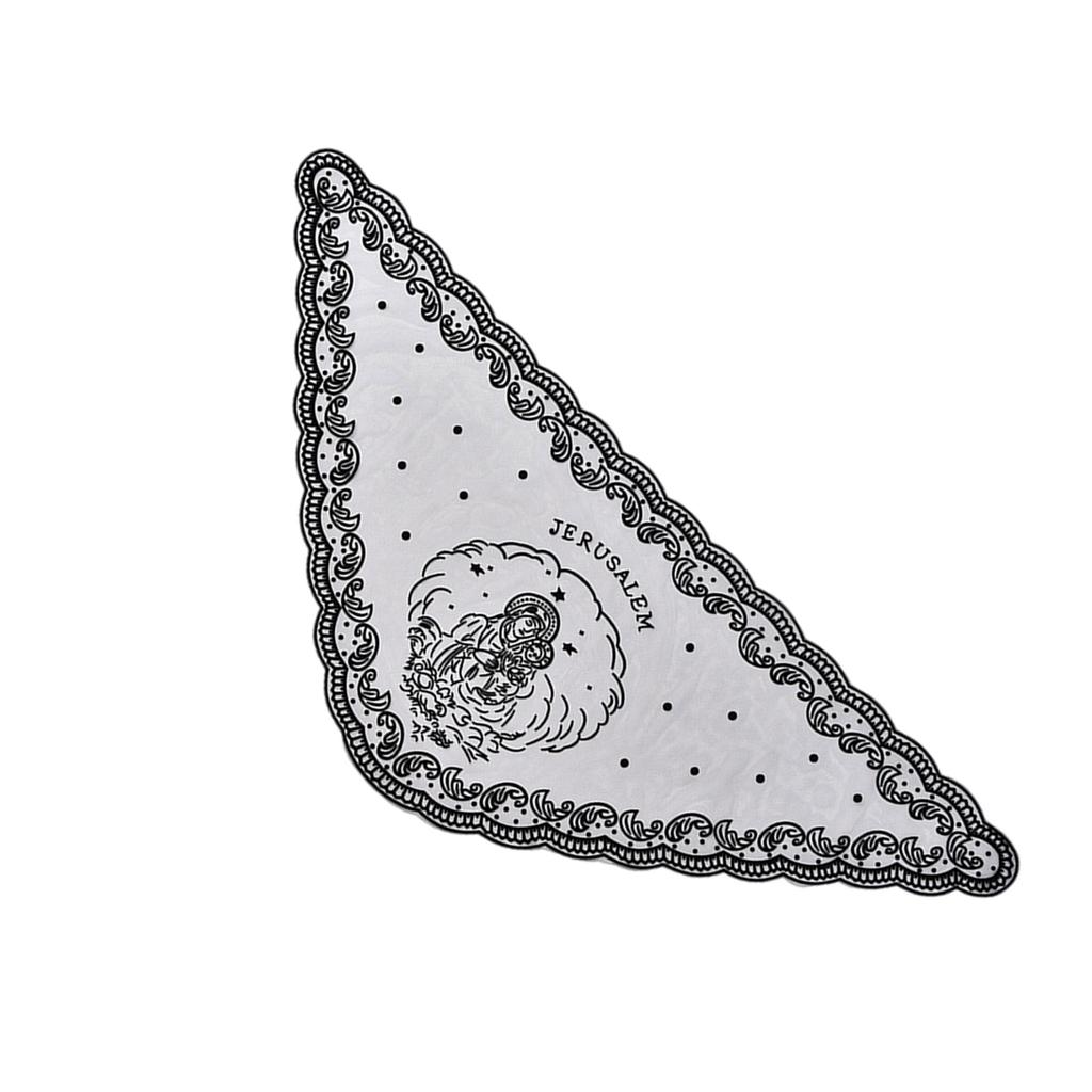 Elegant Embroidered Virgin Mary Scarf Soft & Breathable Shawl Hijab Headscarf for Religious Ceremonies and Daily Wear