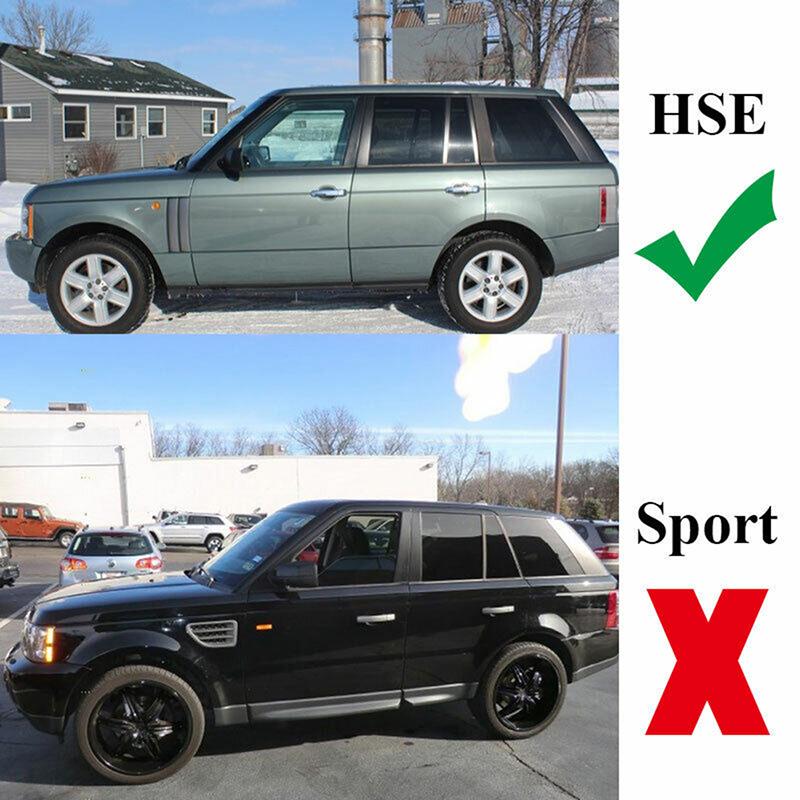 12 шт., стойки для окон и дверей автомобиля, наклейки на накладку, глянцевые черные внешние детали для Range Rover (Л322) 2002 2003 2004-2012