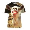 Summer Funny Animal Goat 3D Print T-Shirts Streetwear Men Fashion Harajuku Casual Oversized O-Neck T Shirt Tees Tops