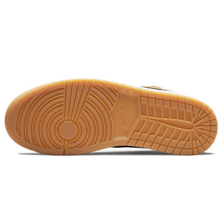 Кроссовки унисекс Air Jordan 1 Low SE Light Curry Оранжево-белые со средне-оливковым DH6931-102