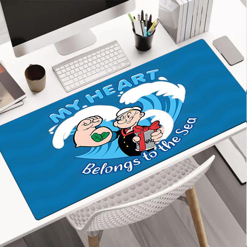Popeye Mouse Pad, Rubber Base, Mouse Pad for Gamers and Office Use, Gaming Desk , Easy To Clean Mat Office Fan Gifts