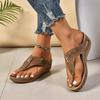 Wedge Heel Women's Sandals New Toe Drag Women's Shoes Beach Shoes