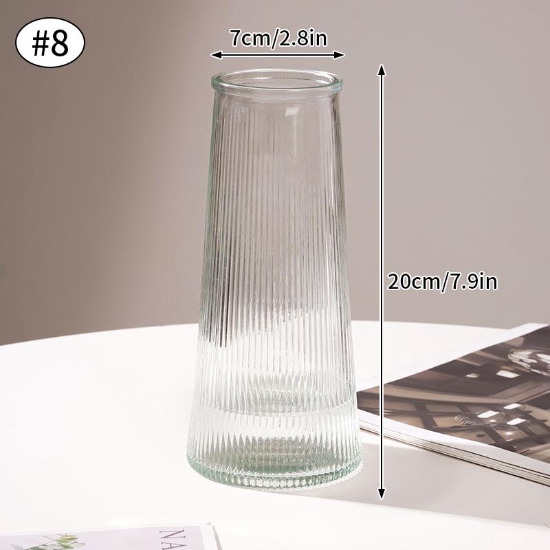 Clear Glass Vase Large Modern Flower Vase Hydroponic Plant Vases for Wedding Centerpieces Dining Table Living Room Decorations