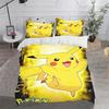 Pokémon Polyester Duvet Cover Cute Printed Cartoon Quilt Bedding Set 3-Piece Suitable For Children And Adults Double