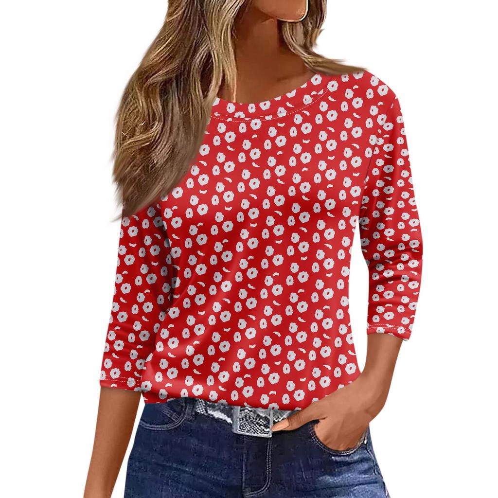 Футболка с коротким рукавом, женская мода, повседневная, с круглым вырезом, с длинным рукавом, свободные рубашки, принтованная футболка, женский топ Bluzki Damskie