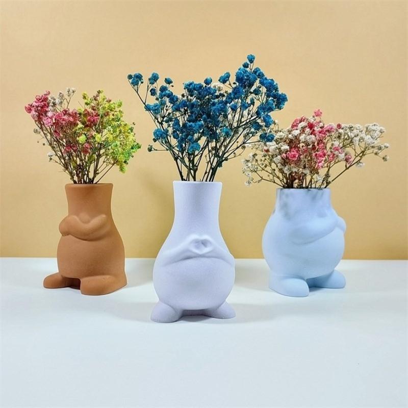 Vase Resin Molds Heart Postures Silicone Mold Succulent Plant Flower Pots Mold Epoxy Resin Casting Mould Home Decorations