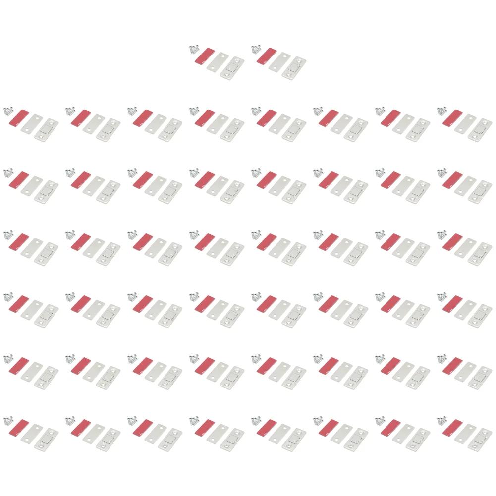 1-50 комплектов Магнитная защелка для шкафа Ультратонкая самоклеящаяся защелка для ящика Магнитные доводчики для закрывания дверей спальни, кухни, кладовки