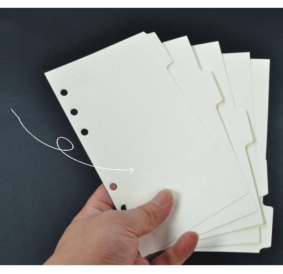 Блокноты A5/A6 с 6 отверстиями, бумага с вкладками, 5 шт./компл. Блокноты для записей, индексные вкладки для скрапбукинга, страницы-разделители планировщика