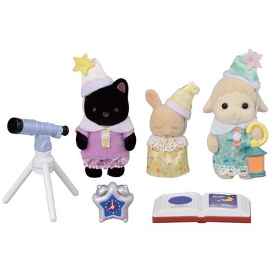 Epoch Набор Sylvanian Families Детская [Набор Дружелюбный малыш - Ночевка] S-76 Игрушечный кукольный домик, сертифицированный знаком ST, для детей от 3 лет