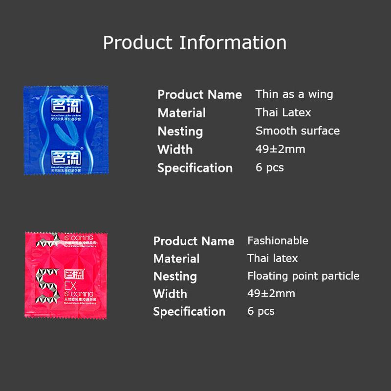 24 шт. 49 мм Страсть Презервативы Ледяной Огонь Ощущение Пениса Насадки Ультратонкие Прочные Презервативы Контрацепция Эротические Товары для Пары Сексшоп