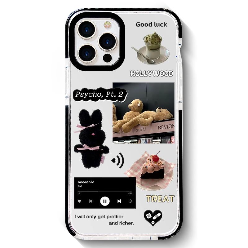Чехол Zhitai для iPhone 16 Pro, черный круглый, двухцветный, совместим с iPhone 11 Pro Max и 14 Pro.