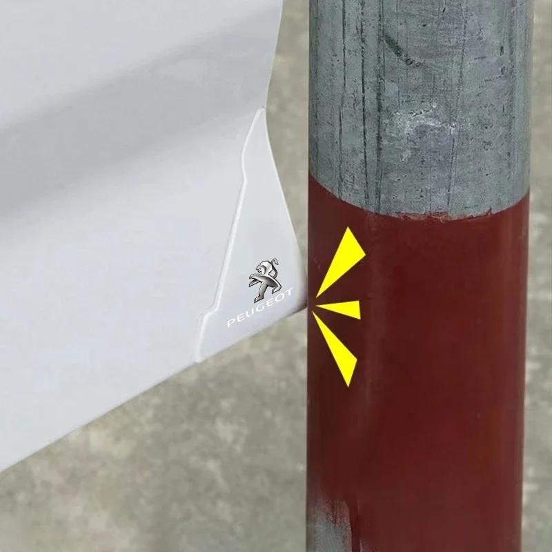 2026 Hot Car Sticker 4Pcs Car Door Corner Cover Anti-Scratch Protection Sticker For Peugeot 408 4008 308 3008 Rifter 5008 508 20