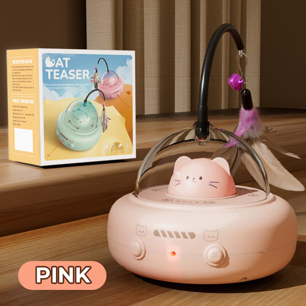 Умная игрушка-дразнилка для кошек, электрическая палка-дразнилка для кошек с колокольчиком, обучающие игрушки для домашних животных, сменные перья, интерактивные принадлежности для кошек