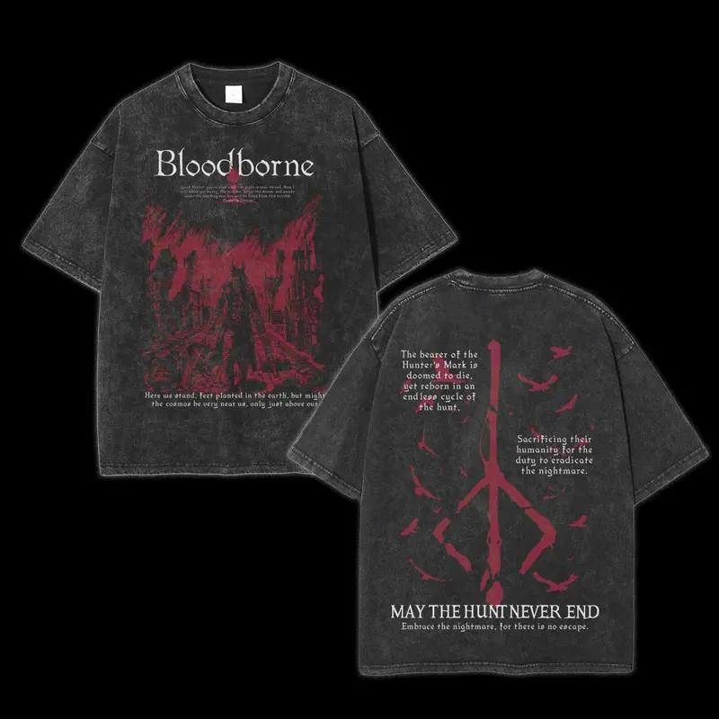Bloodborne Tshirt Double Printed Unisex Lightweight Soft Cotton T-Shirt