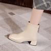 Classic Winter Autumn Ankle Boots Women's Fashion Thick Heel Square Toe Boots Casual Low Heel Sexy Retro Winter Boots