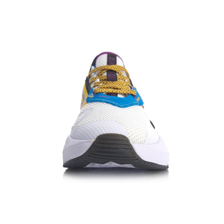Li Ning Transcend Нескользящие износостойкие низкие беговые кроссовки мужские Бело-синие AGLQ029-3