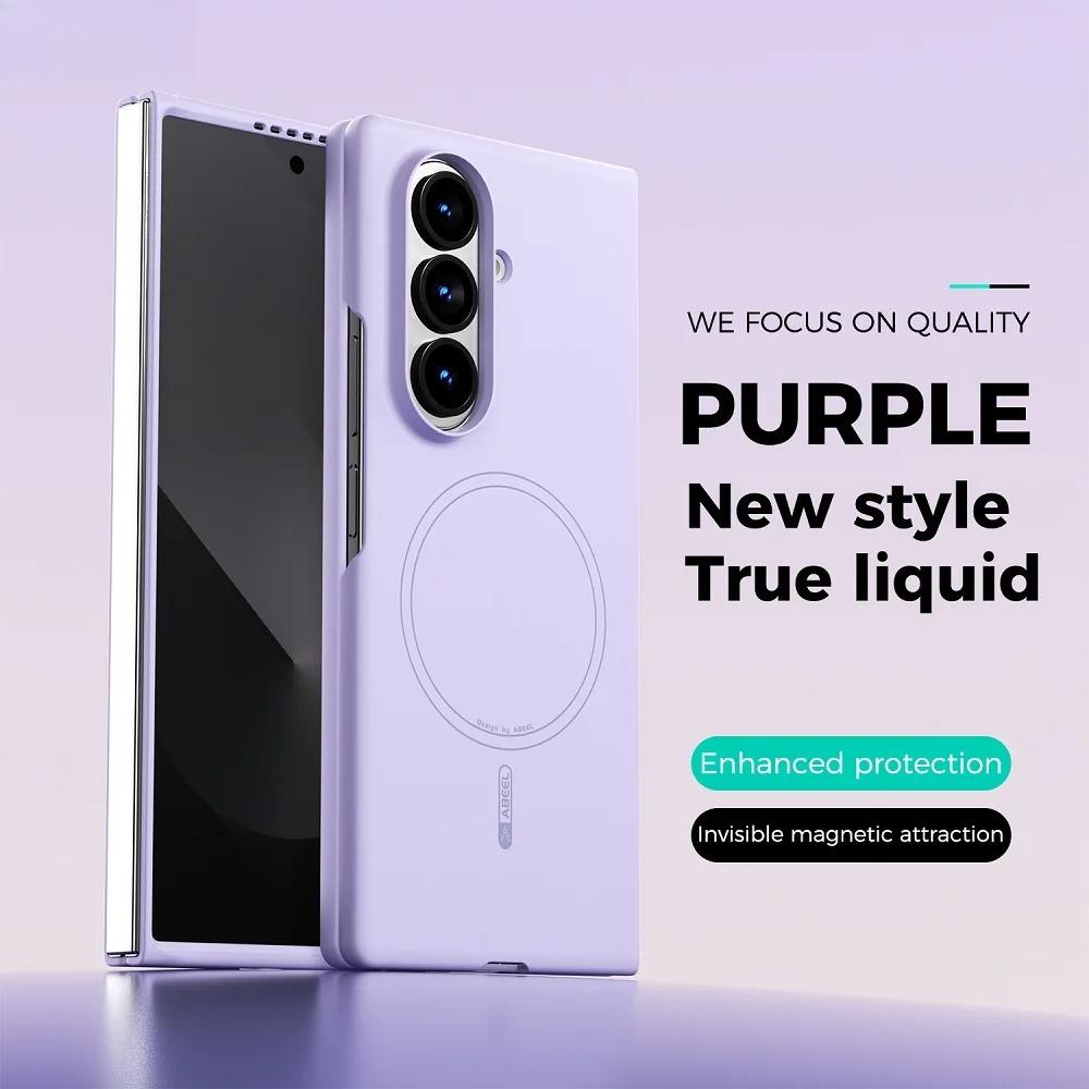 Стильный Оригинальный Магнитный Чехол из Жидкого Силикона для Samsung Galaxy Z Fold 8 Ultra 7 6 5 для Magsafe Ударопрочный Защита от Падений Чехол