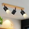 Spot de plafond 3 ampoules - NETTLIFE - Spot rotatif 350° - Noir - GU10 - Métal