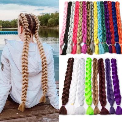 Наращивание волос с омбре, длинные афро-джамбо, вязанные крючком косы, синее выражение, синтетические волосы