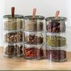 Transparent Seasoning Keeper Airtight Stackable Bottle Organization Space-Saving Design for Home Dish Counter Cabinet