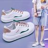 Spring New Thick-soled Small White Shoes Female Korean Version of The Microfiber Biscuit Shoes Round Toe Leather Casual Shoes Students