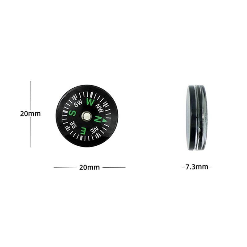 20MM ABS Material Portable Gift Mini Pocket Outdoor Adventure Travel Compass Survival Compasses Button Design Practical Guider