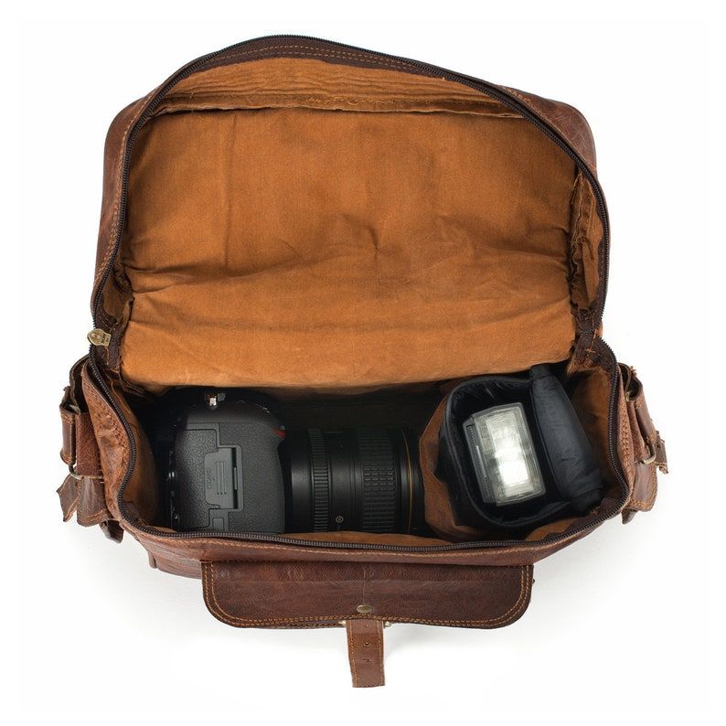 Персонализированная кожаная сумка для фотоаппарата, сумка-саквояж для фотоаппарата, винтажная сумка через плечо для фотокамеры Nikon, Canon, Sony DSLR, седельная сумка из натуральной кожи